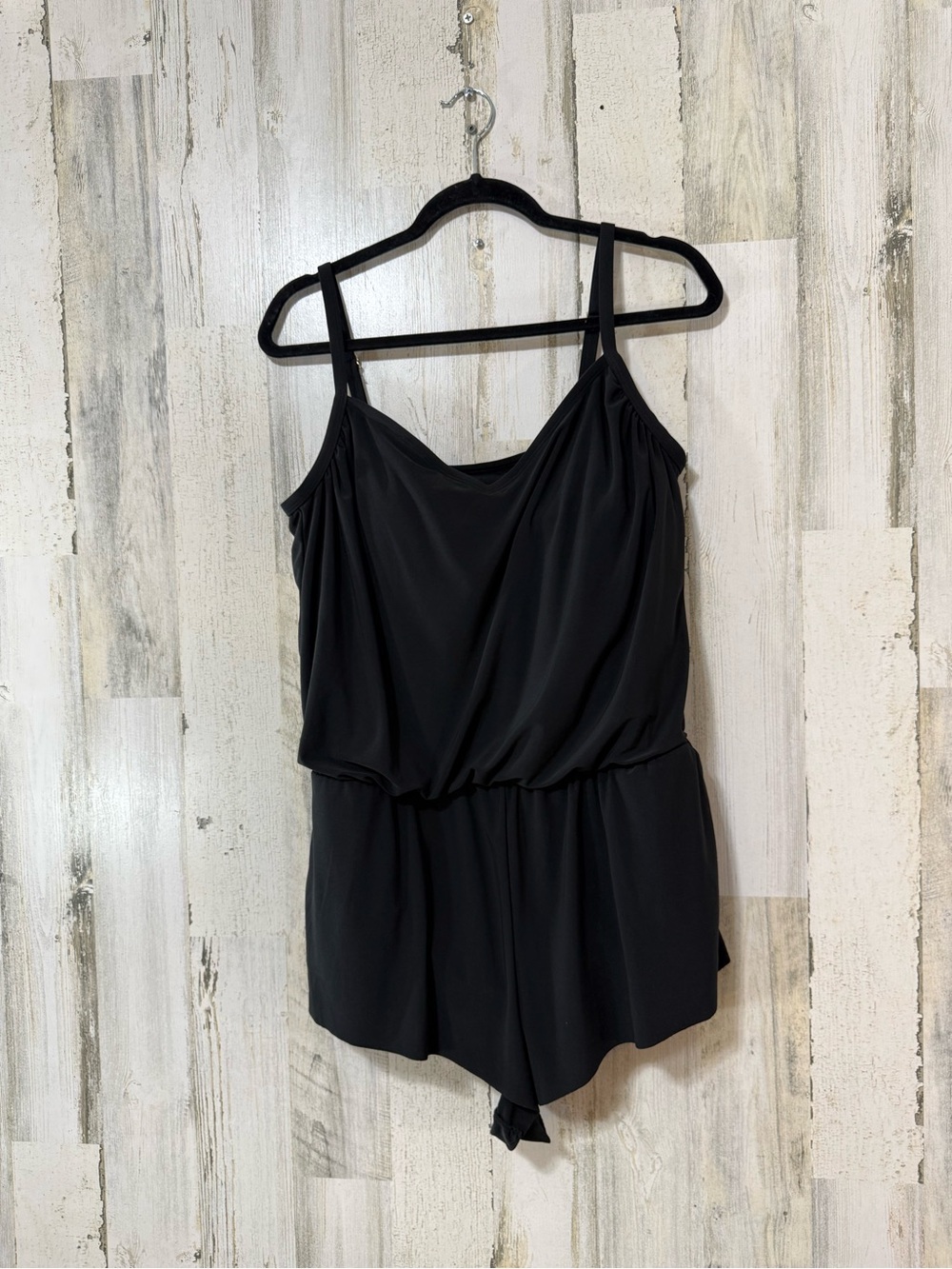 Shade & Shore Black Swimsuit Romper Adjustable Straps Undergarments Support Belt